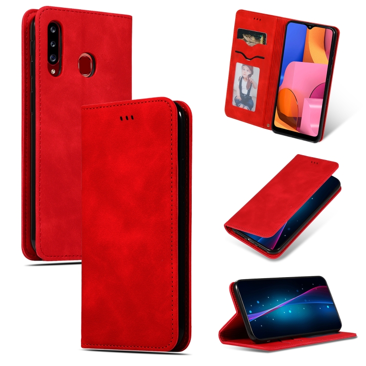 For Galaxy A20S Retro Skin Feel Business Magnetic Horizontal Flip Leather Case(Red)
For Galaxy A20S Retro Skin Feel Business Magnetic Horizontal Flip Leather Case(Red)