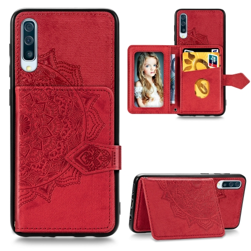 For Galaxy A70 Mandala Embossed Magnetic Cloth PU + TPU + PC Case with Holder & Card Slots & Wallet & Photo Frame & Strap(Red)
For Galaxy A70 Mandala Embossed Magnetic Cloth PU + TPU + PC Case with Holder & Card Slots & Wallet & Photo Frame & Strap(Red)