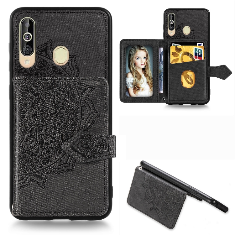 For Galaxy A60 Mandala Embossed Magnetic Cloth PU + TPU + PC Case with Holder & Card Slots & Wallet & Photo Frame & Strap(Black)
For Galaxy A60 Mandala Embossed Magnetic Cloth PU + TPU + PC Case with Holder & Card Slots & Wallet & Photo Frame & Strap(Black)