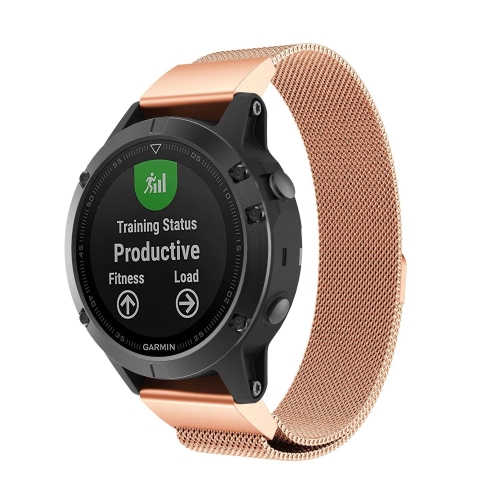 For Garmin Fenix 5 Milan Metal Stainless Steel Metal Watchband, Size:20MM(Rose Gold)
For Garmin Fenix 5 Milan Metal Stainless Steel Metal Watchband, Size:20MM(Rose Gold)