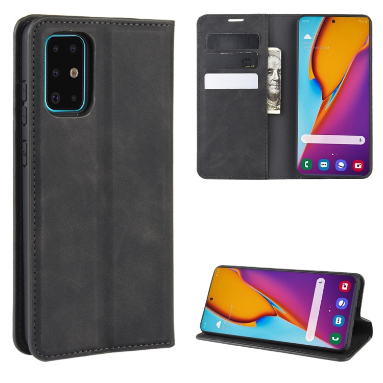 For Galaxy S20+ Retro-skin Business Magnetic Suction Leather Case with Holder & Card Slots & Wallet(Black)
For Galaxy S20+ Retro-skin Business Magnetic Suction Leather Case with Holder & Card Slots & Wallet(Black)