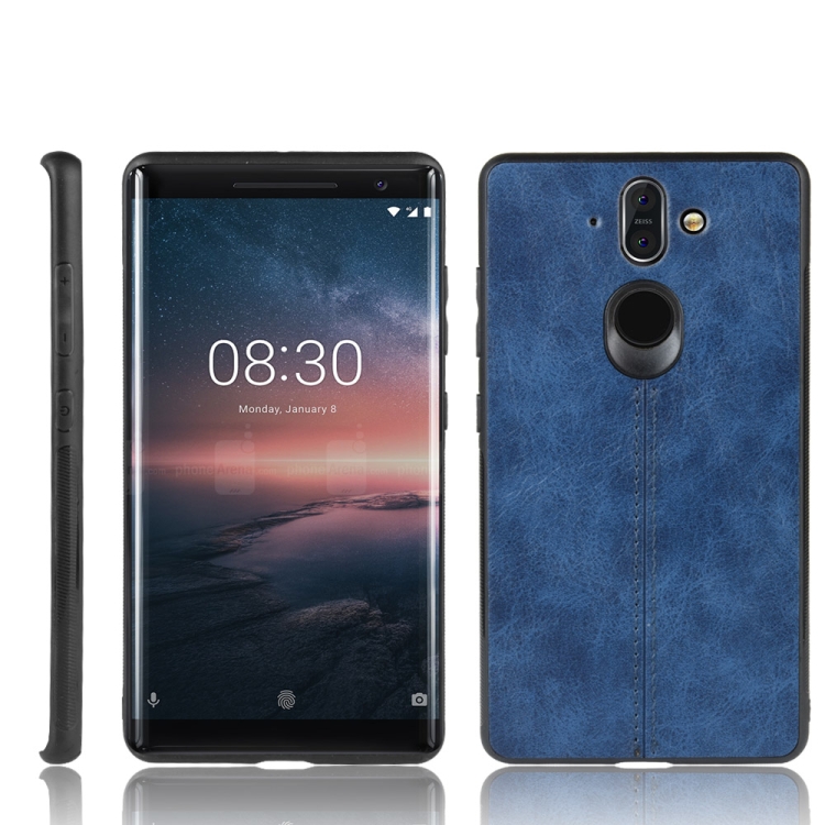 For Nokia 8 Sirocco Shockproof Sewing Cow Pattern Skin PC + PU + TPU Case(Blue)
For Nokia 8 Sirocco Shockproof Sewing Cow Pattern Skin PC + PU + TPU Case(Blue)