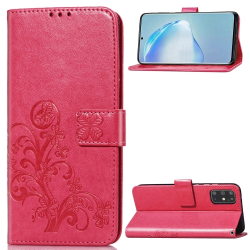 For Galaxy S20+ Four-leaf Clasp Embossed Buckle Mobile Phone Protection Leather Case with Lanyard & Card Slot & Wallet & Bracket Function(Magenta)
For Galaxy S20+ Four-leaf Clasp Embossed Buckle Mobile Phone Protection Leather Case with Lanyard & Card Slot & Wallet & Bracket Function(Magenta)
