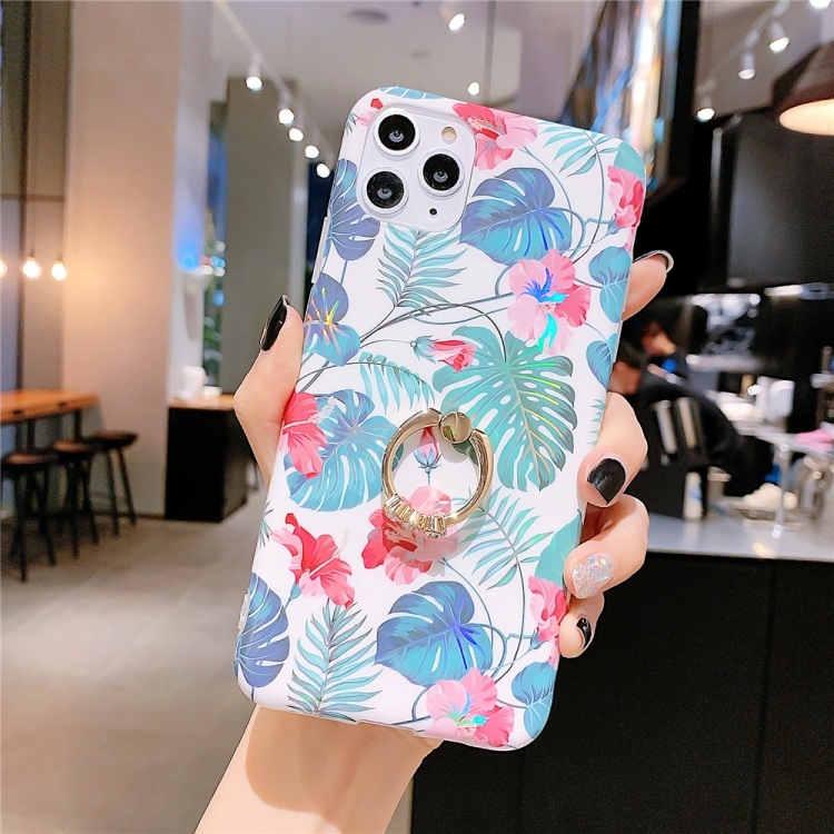 For iPhone 11 Pro Max Colorful Laser Flower Series IMD TPU Mobile Phone Case With Ring Bracket Rhinestones(Monstera KC3)
For iPhone 11 Pro Max Colorful Laser Flower Series IMD TPU Mobile Phone Case With Ring Bracket Rhinestones(Monstera KC3)