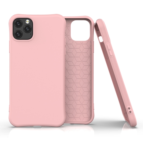 

For iPhone 11 Pro Max ENKAY ENK-PC003 Solid Color TPU Slim Case Cover(Pink)