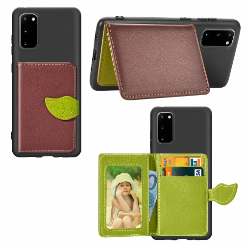 For Galaxy S20 Leaf Buckle Litchi Texture Card Holder PU + TPU Case with Card Slot & Wallet & Holder & Photo Frame(Brown)
For Galaxy S20 Leaf Buckle Litchi Texture Card Holder PU + TPU Case with Card Slot & Wallet & Holder & Photo Frame(Brown)