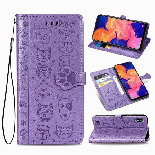 For Galaxy A10 Cute Cat and Dog Embossed Horizontal Flip Leather Case with Bracket / Card Slot / Wallet / Lanyard(Purple)
For Galaxy A10 Cute Cat and Dog Embossed Horizontal Flip Leather Case with Bracket / Card Slot / Wallet / Lanyard(Purple)