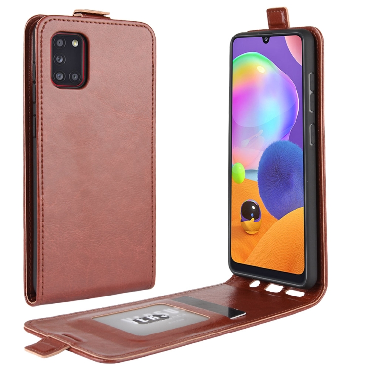 For Galaxy A31 R64 Texture Single Vertical Flip Leather Protective Case with Card Slots & Photo Frame(Brown)
For Galaxy A31 R64 Texture Single Vertical Flip Leather Protective Case with Card Slots & Photo Frame(Brown)