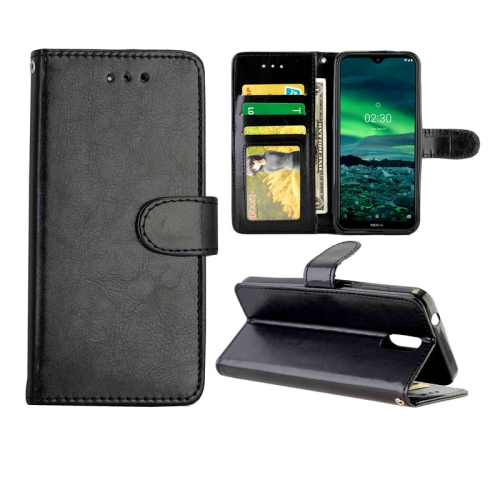 For Nokia 2.3 Crazy Horse Texture Leather Horizontal Flip Protective Case with Holder & Card Slots & Wallet & Photo Frame(black)
For Nokia 2.3 Crazy Horse Texture Leather Horizontal Flip Protective Case with Holder & Card Slots & Wallet & Photo Frame(black)