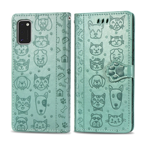 For Galaxy A41 Cute Cat and Dog Embossed Horizontal Flip Leather Case with Bracket / Card Slot / Wallet / Lanyard(Green)
For Galaxy A41 Cute Cat and Dog Embossed Horizontal Flip Leather Case with Bracket / Card Slot / Wallet / Lanyard(Green)