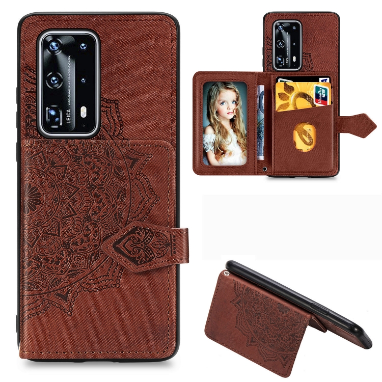 For Huawei P40 Pro+ Mandala Embossed Magnetic Cloth PU + TPU + PC Case with Holder & Card Slots & Wallet & Photo Frame & Strap(Brown)
For Huawei P40 Pro+ Mandala Embossed Magnetic Cloth PU + TPU + PC Case with Holder & Card Slots & Wallet & Photo Frame & Strap(Brown)