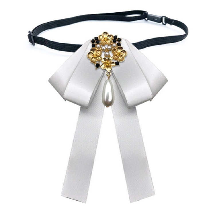 Ladies Retro Style Cloth Fabric Pearl Diamond Brooch Bow Tie Bow Clothing Accessories, Style:Tie Belts Version(Light Gray)
Ladies Retro Style Cloth Fabric Pearl Diamond Brooch Bow Tie Bow Clothing Accessories, Style:Tie Belts Version(Light Gray)