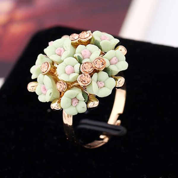 Fashion Ceramic Flower Ring for Women Adjustable Wedding Rings Jewelry(Green)
Fashion Ceramic Flower Ring for Women Adjustable Wedding Rings Jewelry(Green)