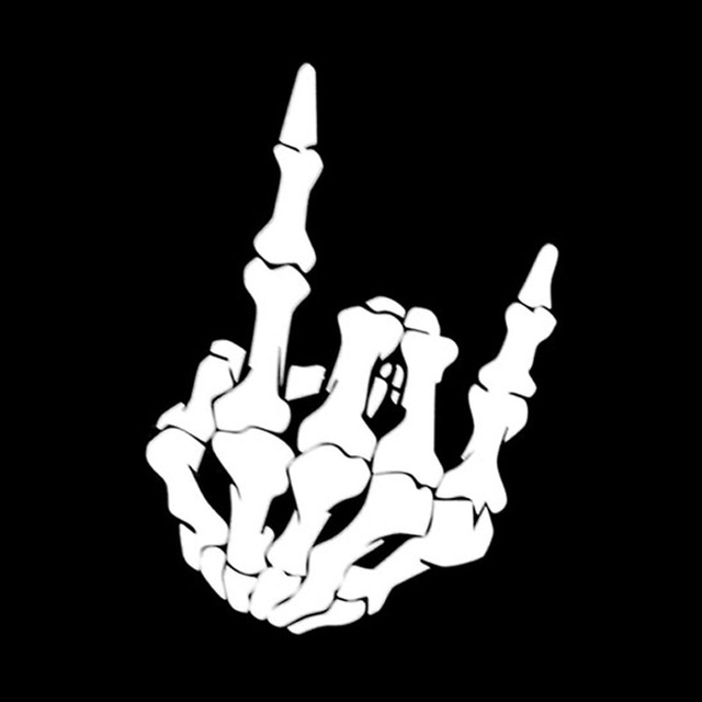 10 PCS QYPF Skull Finger Pattern Car Sticker Vinyl Decoration, Size: 15x9cm(Silver)
10 PCS QYPF Skull Finger Pattern Car Sticker Vinyl Decoration, Size: 15x9cm(Silver)