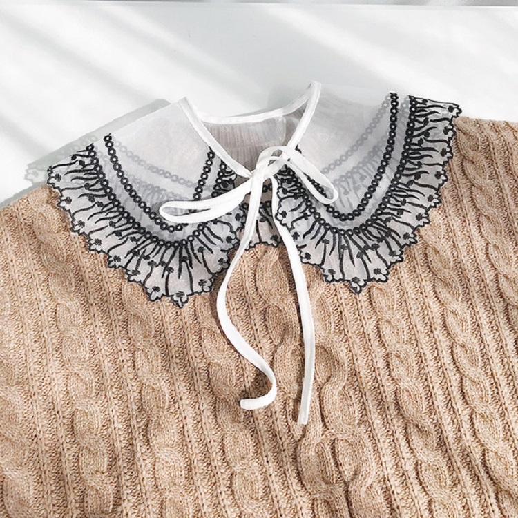Women Organza Embroidery Fake Collar Wild Flowers Lacing Doll Collar Shirt Decorative Collar(Black)
Women Organza Embroidery Fake Collar Wild Flowers Lacing Doll Collar Shirt Decorative Collar(Black)