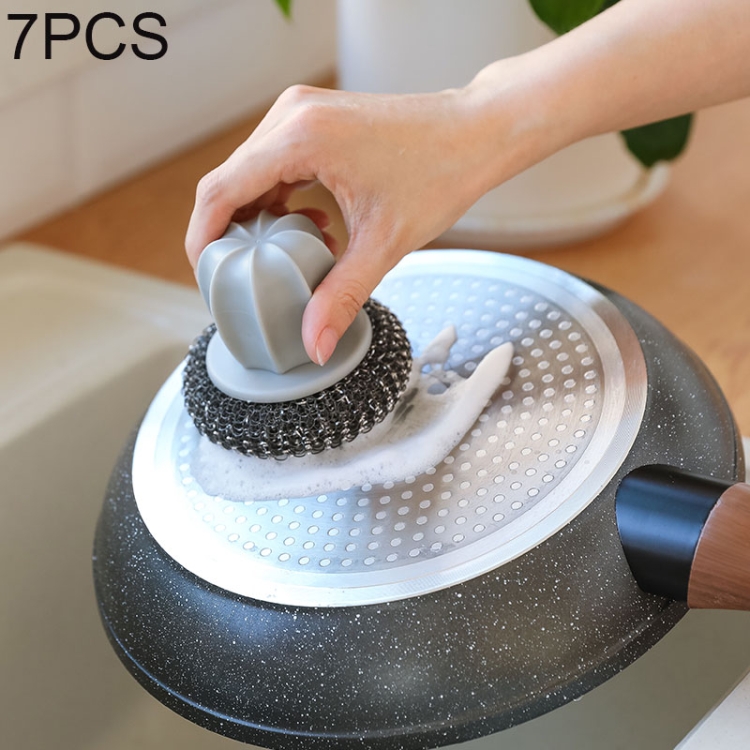 7 PCS Prickly Pear Washing Pot Brush with Handle Wire Ball Cleaning Brush, Style:Wire Brush(Gray)
7 PCS Prickly Pear Washing Pot Brush with Handle Wire Ball Cleaning Brush, Style:Wire Brush(Gray)