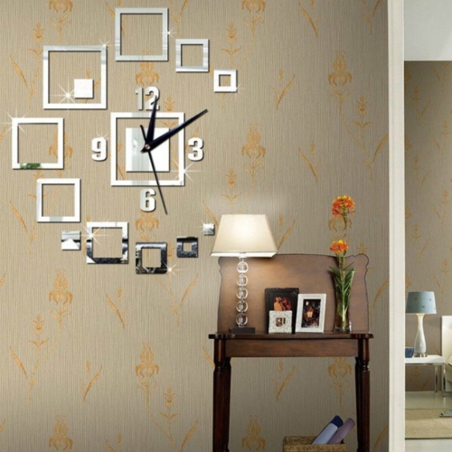 Wall Clocks Mirror 3D Stereo Acrylic Living Room Bedroom Decoration Wall Clock Fashion DIY Creative Wall Clock(Silver)
Wall Clocks Mirror 3D Stereo Acrylic Living Room Bedroom Decoration Wall Clock Fashion DIY Creative Wall Clock(Silver)