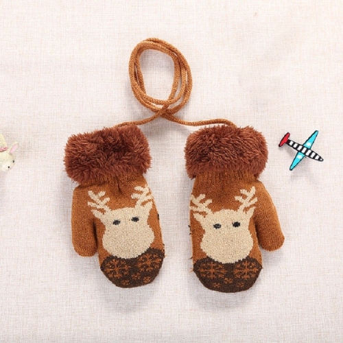 Coffee Cute Elk Pattern Winter Double-layer Plus Velvet Outdoor Cold-proof Children Gloves, Size:14 x 8cm
Coffee Cute Elk Pattern Winter Double-layer Plus Velvet Outdoor Cold-proof Children Gloves, Size:14 x 8cm