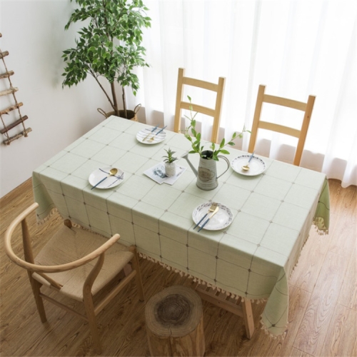 Square Lattice Embroidered Tablecloth Pure Color Cotton Linen Tassel Rectangular Coffee Table Mat, Size:140x220cm(Green)
Square Lattice Embroidered Tablecloth Pure Color Cotton Linen Tassel Rectangular Coffee Table Mat, Size:140x220cm(Green)