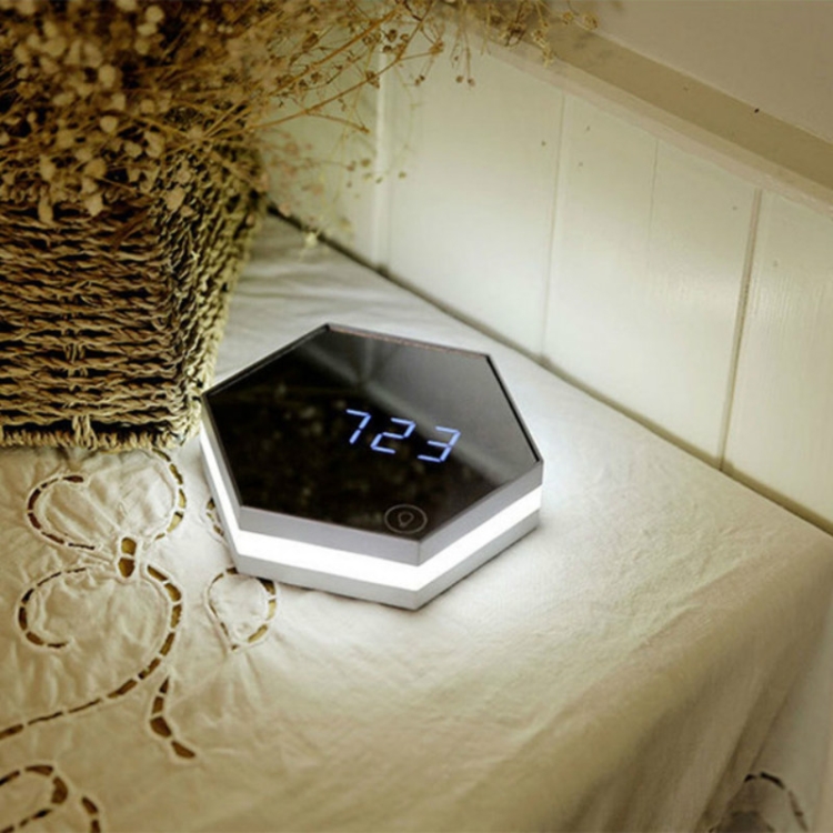 Multi-function Touch Sensing Led Digital Alarm Clock Night Light Temperature Display Table Lamp Makeup Mirror Travel Clocks(Sliver)
Multi-function Touch Sensing Led Digital Alarm Clock Night Light Temperature Display Table Lamp Makeup Mirror Travel Clocks(Sliver)