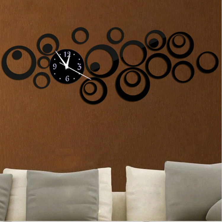 Wall Clock 3D Three-dimensional Acrylic Fashion Mirror Wall Stickers Clock DIY Circle Combination Decorative Clock(Black)
Wall Clock 3D Three-dimensional Acrylic Fashion Mirror Wall Stickers Clock DIY Circle Combination Decorative Clock(Black)