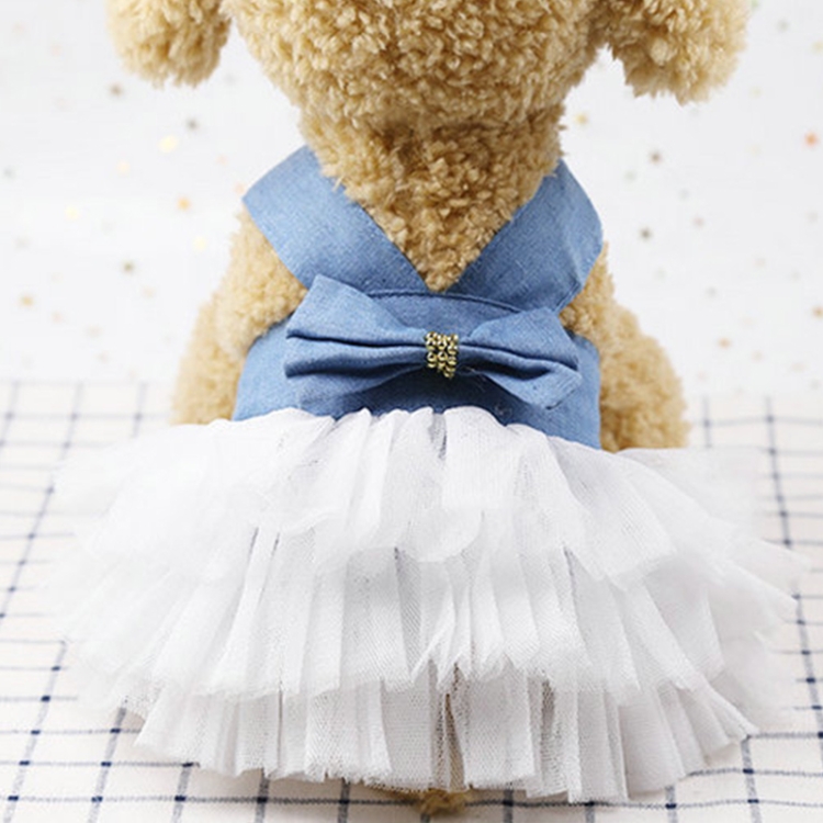 Summer Jeans Dress Clothes for Small Dog Wedding Dress Skirt Puppy, Size:L(Jean White)
Summer Jeans Dress Clothes for Small Dog Wedding Dress Skirt Puppy, Size:L(Jean White)