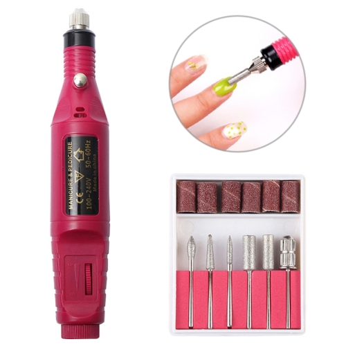 1 Set Power Professional Electric Manicure Machine Pen Pedicure Nail File Nail Tools 6 bits Drill Nail Drill Machine(EU Rose Red)
1 Set Power Professional Electric Manicure Machine Pen Pedicure Nail File Nail Tools 6 bits Drill Nail Drill Machine(EU Rose Red)