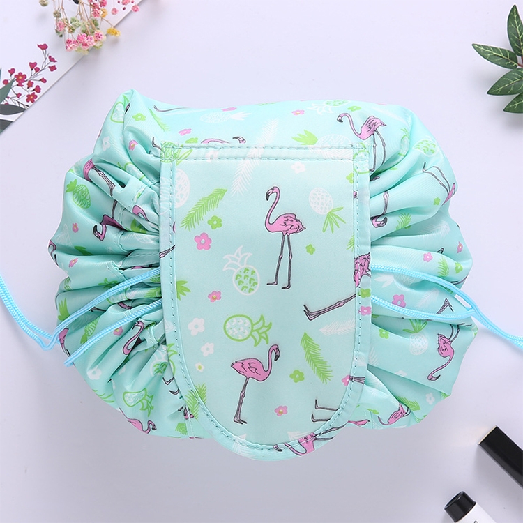 Fashion Waterproof Large Capacity Quick Drawstring Makeup Jewelry Storage Bag Women Travel Cosmetic Bag Toiletry Tool Kit (Green Flamingo)
Fashion Waterproof Large Capacity Quick Drawstring Makeup Jewelry Storage Bag Women Travel Cosmetic Bag Toiletry Tool Kit (Green Flamingo)