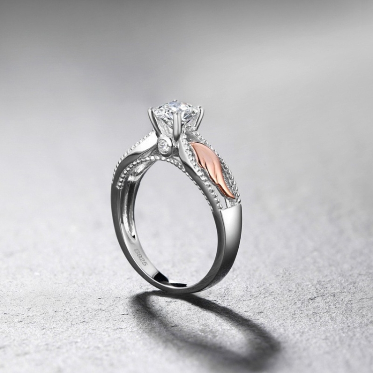 Sample Style Zircon Angel Of Wing Part Rose Gold Ring Alloy Double Color Crystal Ring, Ring Size:8
Sample Style Zircon Angel Of Wing Part Rose Gold Ring Alloy Double Color Crystal Ring, Ring Size:8