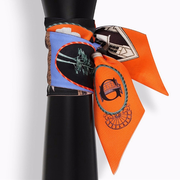 Letter Tarot Small Scarf for Women, Width: 6.2cm, Color:G 
Letter Tarot Small Scarf for Women, Width: 6.2cm, Color:G