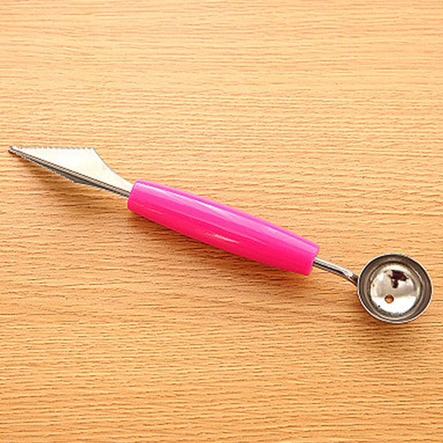 2 in 1 Dual-head Fruit Ball Carving Knife Fruit Waterlemon Scoop Melon Digger Fruit Ice Cream Platter Spoon(Red)
2 in 1 Dual-head Fruit Ball Carving Knife Fruit Waterlemon Scoop Melon Digger Fruit Ice Cream Platter Spoon(Red)