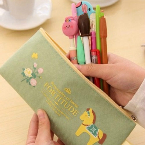 Cute Cartoon Kawaii Trojan Horse Pony Pattern Canvas Pencil Bag Stationery Storage Pencil Case School Supply Kids Gift(Green)
Cute Cartoon Kawaii Trojan Horse Pony Pattern Canvas Pencil Bag Stationery Storage Pencil Case School Supply Kids Gift(Green)