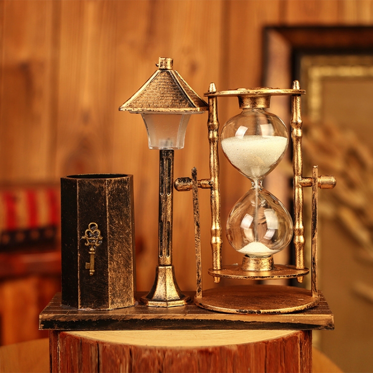 Creative Vintage Metal Pen Holders with Hourglass Quicksand Street Lamp Dual-color Night Lamp Arrangements Home School Office Decoration Gift for Children
Creative Vintage Metal Pen Holders with Hourglass Quicksand Street Lamp Dual-color Night Lamp Arrangements Home School Office Decoration Gift for Children