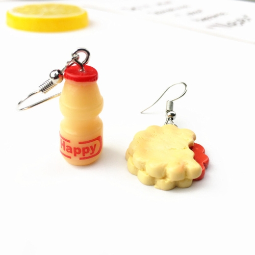 Cute Dessert Asymmetric Resin Drop Earrings(Yakult + Strawberry Biscuit Ear Hook)
Cute Dessert Asymmetric Resin Drop Earrings(Yakult + Strawberry Biscuit Ear Hook)