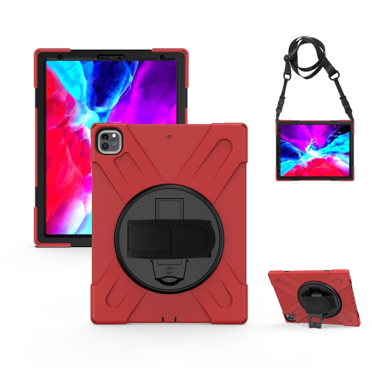 360 Degree Rotation Silicone Protective Cover with Holder and Hand Strap and Long Strap for iPad Pro 12.9 (2018)(Red)
360 Degree Rotation Silicone Protective Cover with Holder and Hand Strap and Long Strap for iPad Pro 12.9 (2018)(Red)