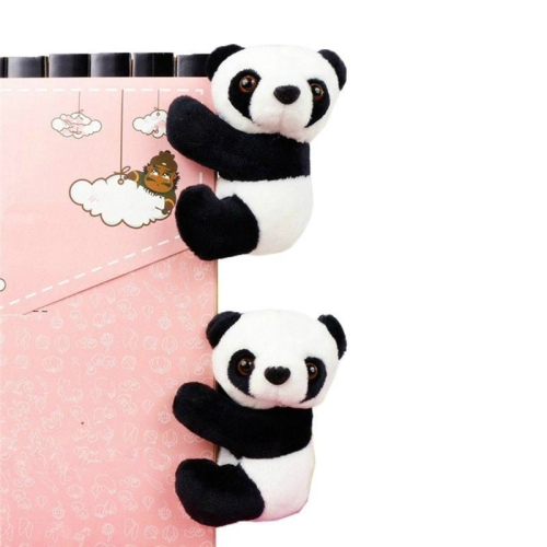 

Panda Note Clip Cute Memo Plush Toys Bookmarks Notes Clips Bookmark Letter Paper Clip(Black White)