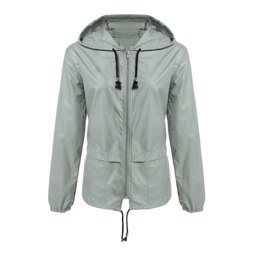 Zipper Hoodie Lightweight Outdoor Waterproof Raincoat Jacket Shirt Women Jacket, Size:XL(Light Grey)
Zipper Hoodie Lightweight Outdoor Waterproof Raincoat Jacket Shirt Women Jacket, Size:XL(Light Grey)