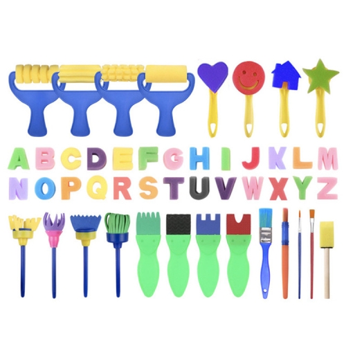 47 In 1 Childrens Art Painting Set EVA Sponge Early Education Graffiti Painting Supplies
47 In 1 Childrens Art Painting Set EVA Sponge Early Education Graffiti Painting Supplies