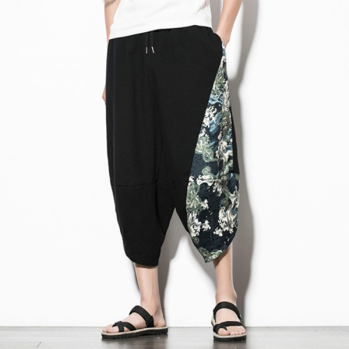 Men Casual Loose Large Size Printed Cotton and Linen Cropped Trousers Wide Leg Pants, Size: 4XL(Glack Green)
Men Casual Loose Large Size Printed Cotton and Linen Cropped Trousers Wide Leg Pants, Size: 4XL(Glack Green)