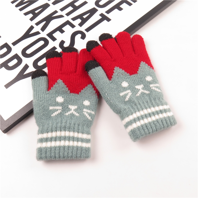 Winter Cute Cat Pattern Children Knitted Warm Gloves Touch Screen Gloves(Pea Green) 
Winter Cute Cat Pattern Children Knitted Warm Gloves Touch Screen Gloves(Pea Green)