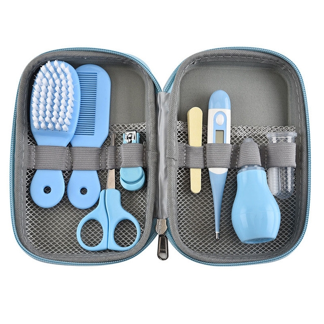 8 in 1 Newborn Kids Nail Hair Health Care Thermometer Trimmer Cleaner Toothbrush Safety Tools Grooming Brush Baby Care Kit(Blue)
8 in 1 Newborn Kids Nail Hair Health Care Thermometer Trimmer Cleaner Toothbrush Safety Tools Grooming Brush Baby Care Kit(Blue)