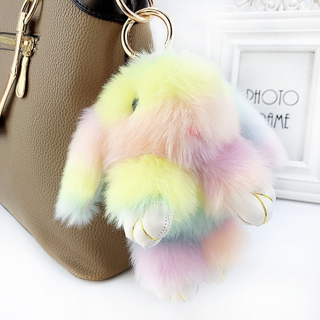 Colored Rainbow Kawaii Plush Rabbit Keychain Rabbit Doll Fluffy Faux Fur Pompom Bunny Toys Key Chain christmas gifts for kids(Colorful)
Colored Rainbow Kawaii Plush Rabbit Keychain Rabbit Doll Fluffy Faux Fur Pompom Bunny Toys Key Chain christmas gifts for kids(Colorful)
