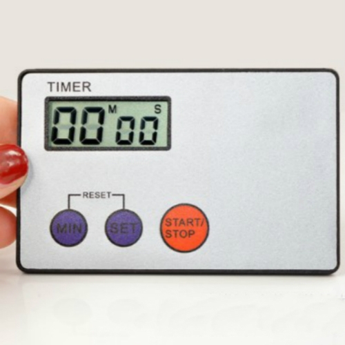 

Ultrathin Credit Card Shape Sized Digital LCD Kitchen Buzzer Timer with Magnetic Mount(Silver)