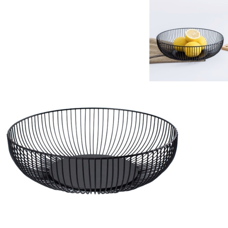 Household Living Room Fruit Basket Wrought Iron Desktop Snack Storage Basket(Black)
Household Living Room Fruit Basket Wrought Iron Desktop Snack Storage Basket(Black)