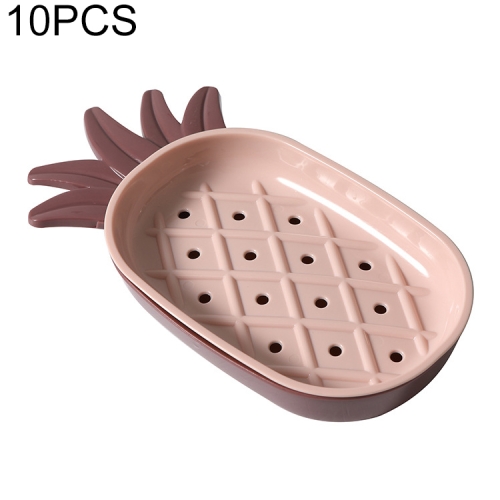 10 PCS Creative Pineapple Soap Box Household Plastic Toilet Double Drain Soap Holder(Pink)
10 PCS Creative Pineapple Soap Box Household Plastic Toilet Double Drain Soap Holder(Pink)