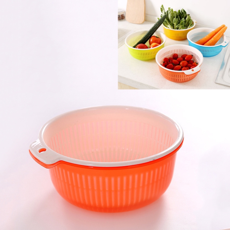 15 PCS Plastic Washbasin Kitchen Round Double Drain Basket Rural Garden Fruit and Vegetable Basket, Size:L(Pink)
15 PCS Plastic Washbasin Kitchen Round Double Drain Basket Rural Garden Fruit and Vegetable Basket, Size:L(Pink)
