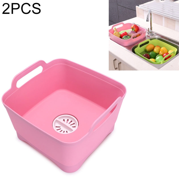 2 PCS Multifunctional Mobile Sink Kitchen Plastic Vegetable Washing Basket Fruit And Vegetable Storage Drain Basket(Pink)
2 PCS Multifunctional Mobile Sink Kitchen Plastic Vegetable Washing Basket Fruit And Vegetable Storage Drain Basket(Pink)