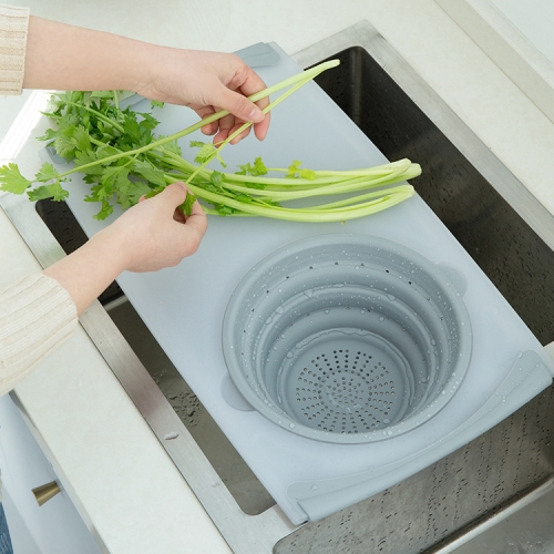 Yimijia 2 in 1 Kitchen Multi-function Sink Cutting Board Filterable Folding Sink Basket, Style:Square
Yimijia 2 in 1 Kitchen Multi-function Sink Cutting Board Filterable Folding Sink Basket, Style:Square