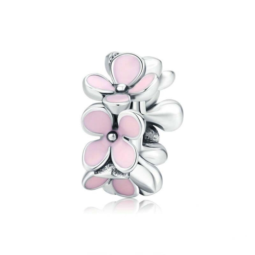 925 Sterling Silver Pink Enamel Flower Charm Women Bracelet DIY Jewelry Beads
925 Sterling Silver Pink Enamel Flower Charm Women Bracelet DIY Jewelry Beads