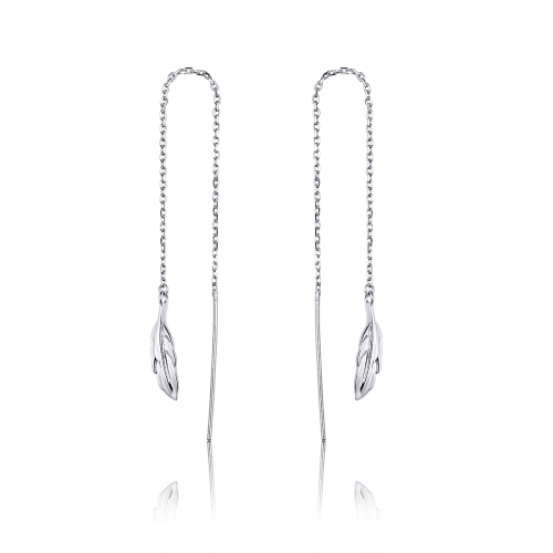 Feather Ear Line Sterling Silver Long Earrings Platinum Plated Simple Girl Earrings
Feather Ear Line Sterling Silver Long Earrings Platinum Plated Simple Girl Earrings